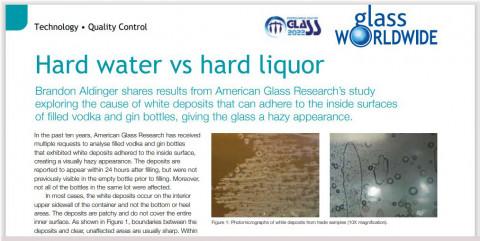 Hard Water vs Hard Liquor White Paper published